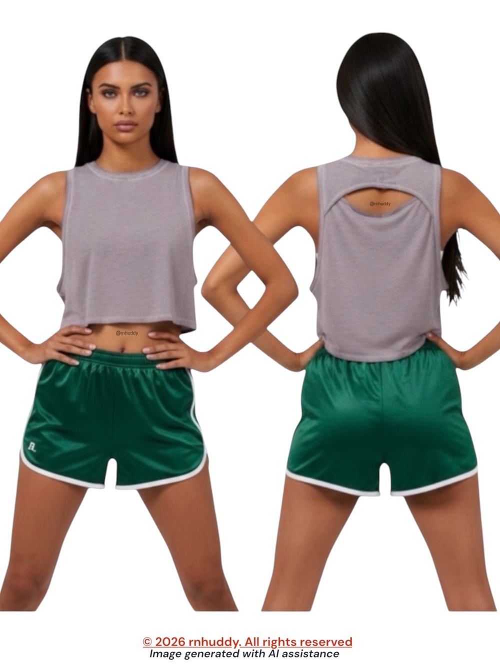 Lululemon size 8 Cut Back Crop Tank Washed Lunar Rock